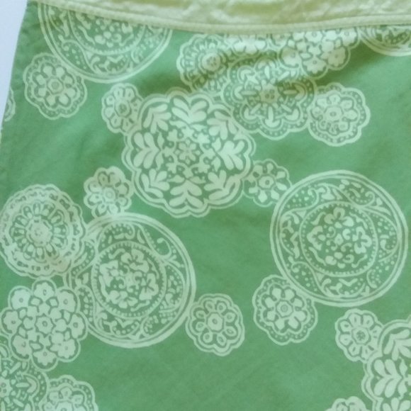 Royal Robbins Handkerchief Hem A-Line Cotton Skirt With Tie Waist Green Size S - Picture 6 of 10